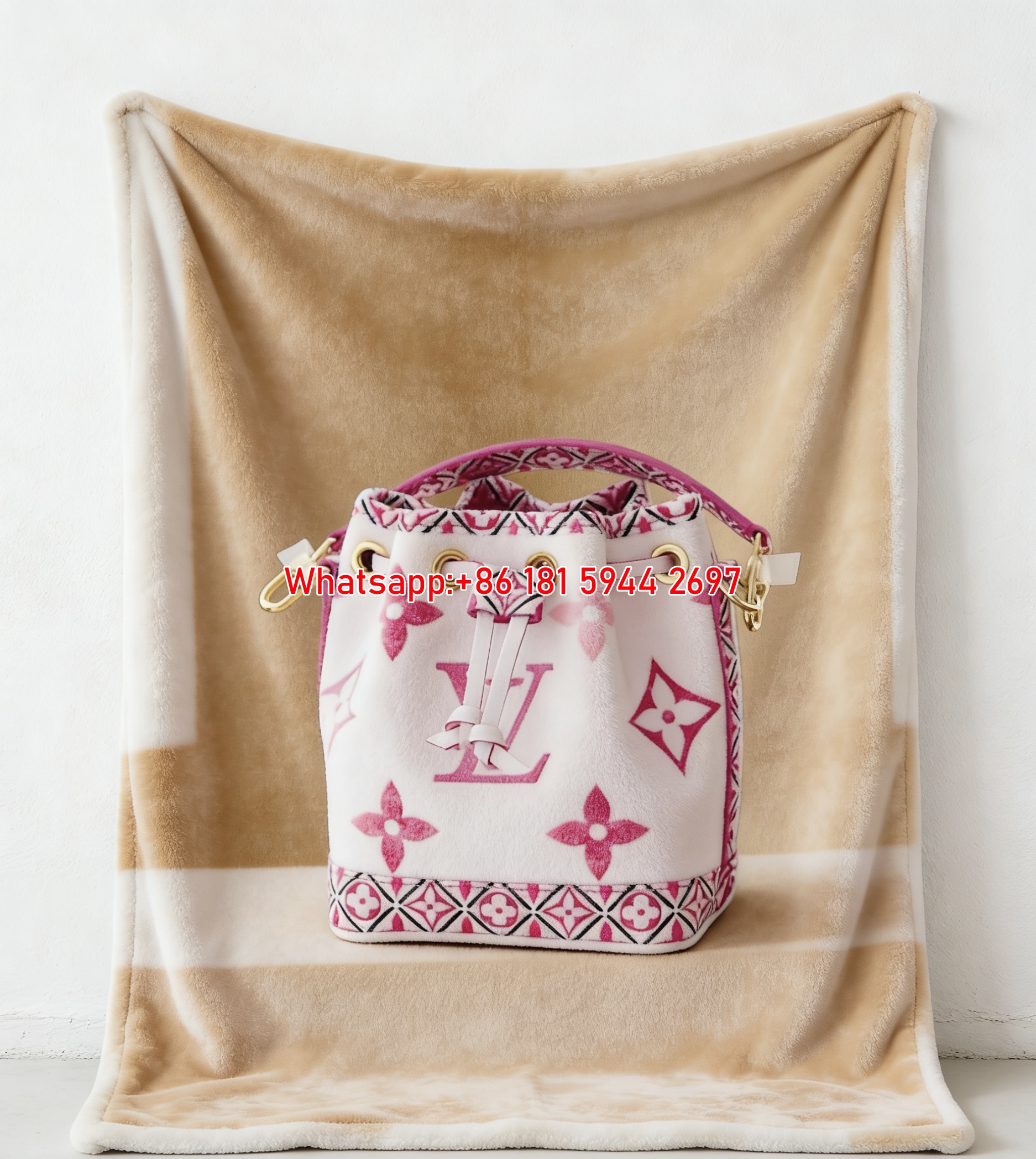 Fashion LV Print Flannel Throw 257